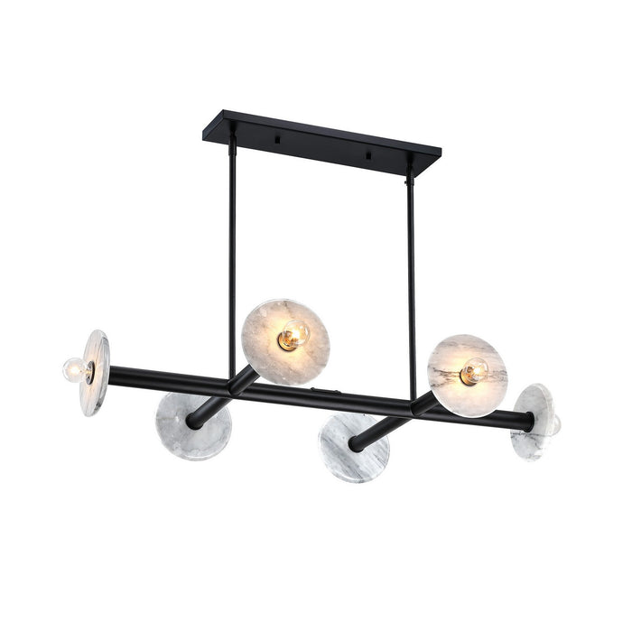 Designers Fountain - D325C-6LCH-MB - Six Light Linear Chandelier - Fina - Matte Black