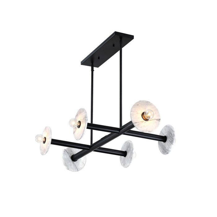 Designers Fountain - D325C-6LCH-MB - Six Light Linear Chandelier - Fina - Matte Black