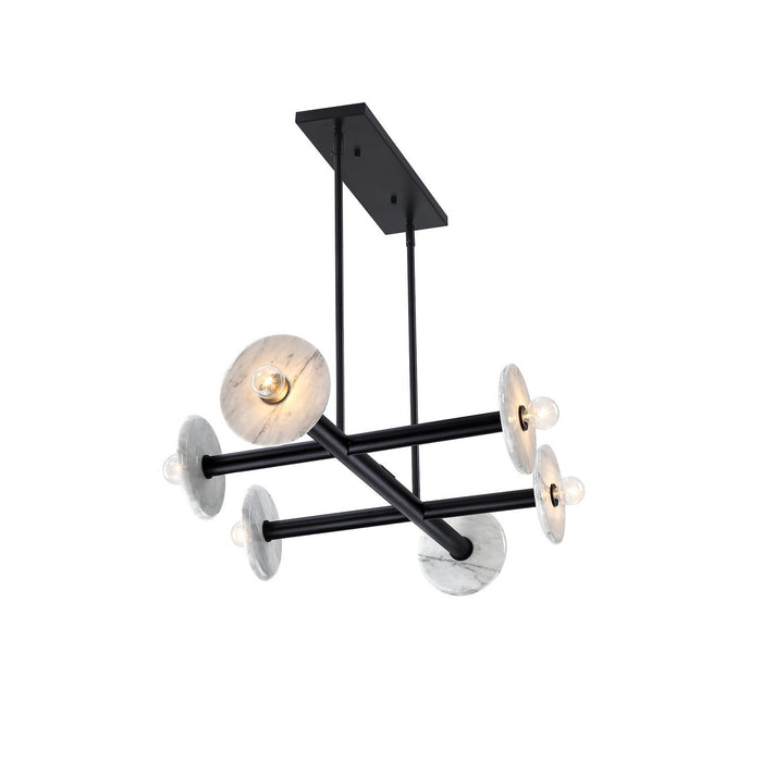 Designers Fountain - D325C-6LCH-MB - Six Light Linear Chandelier - Fina - Matte Black