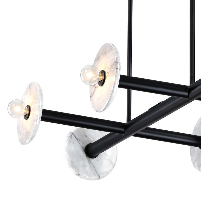 Designers Fountain - D325C-6LCH-MB - Six Light Linear Chandelier - Fina - Matte Black