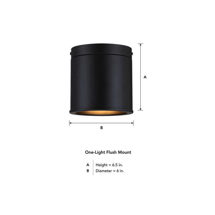Designers Fountain - D353C-FM-MB - One Light Flush Mount - Fleur Oasis - Matte Black