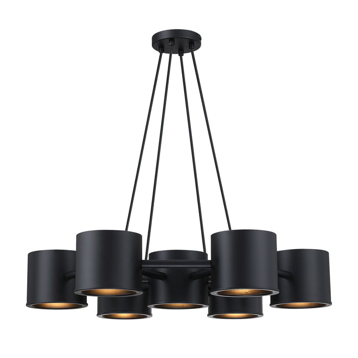 Designers Fountain - D353C-7CH-MB - Seven Light Chandelier - Fleur Oasis - Matte Black