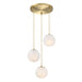 Designers Fountain - D342M-3CHA-BG - Three Light Chandelier - Pixie - Burshed Gold