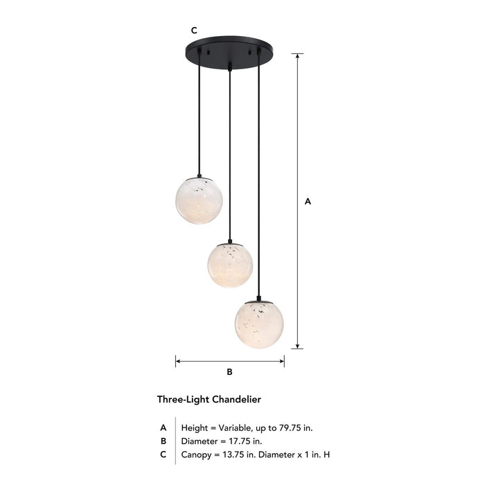 Designers Fountain - D282M-3CHA-MB - Three Light Chandelier - Circo - Matte Black