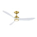 Fanimation - FPD6725BSMW - 60 Inches Ceiling Fan - Aviara - Brushed Satin Brass