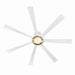 Fanimation - FPD7060MWBS - 60 Inches Ceiling Fan - Lenzi - Matte White w/Brushed Satin Brass