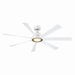 Fanimation - FPD7060MWBS - 60 Inches Ceiling Fan - Lenzi - Matte White w/Brushed Satin Brass