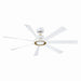 Fanimation - FPD7060MWBS - 60 Inches Ceiling Fan - Lenzi - Matte White w/Brushed Satin Brass