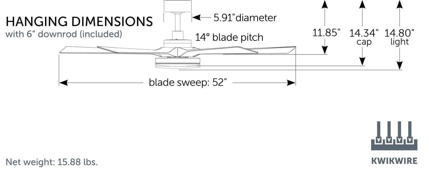 Fanimation - FPD8570DZ - 52 Inches Ceiling Fan - TorchAire 52 - Dark Bronze