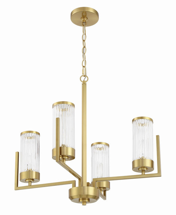 Craftmade - 60124-SB - Four Light Chandelier - Whittley - Satin Brass