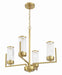 Craftmade - 60124-SB - Four Light Chandelier - Whittley - Satin Brass
