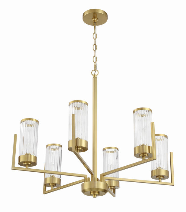 Craftmade - 60126-SB - Six Light Chandelier - Whittley - Satin Brass