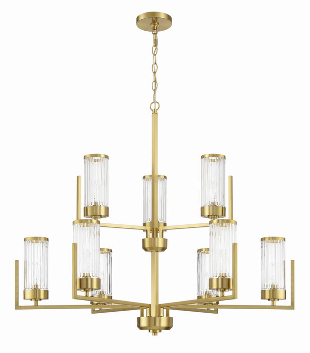 Craftmade - 60129-SB - Nine Light Chandelier - Whittley - Satin Brass