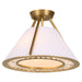 Quorum - 2382-3-47 - Three Light Semi-Flush Mount - Gorham - Brushed Brass
