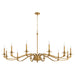 Quorum - 6240-12-47 - 12 Light Chandelier - Chantelle - Brushed Brass