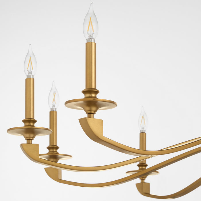 Quorum - 6240-12-47 - 12 Light Chandelier - Chantelle - Brushed Brass