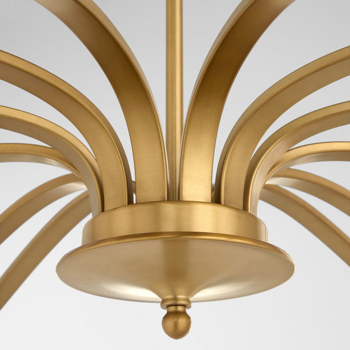 Quorum - 6240-12-47 - 12 Light Chandelier - Chantelle - Brushed Brass
