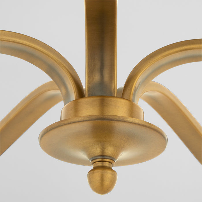 Quorum - 6240-5-47 - Five Light Chandelier - Chantelle - Brushed Brass