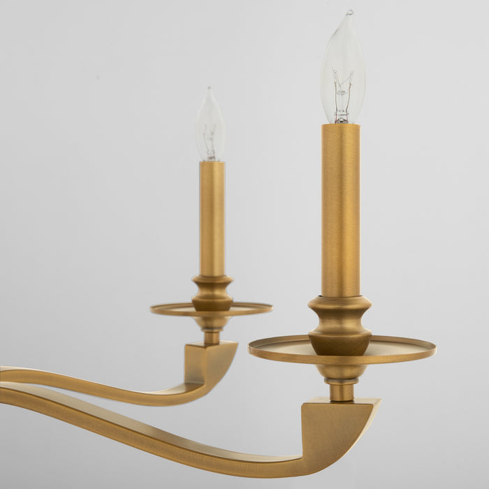 Quorum - 6240-5-47 - Five Light Chandelier - Chantelle - Brushed Brass