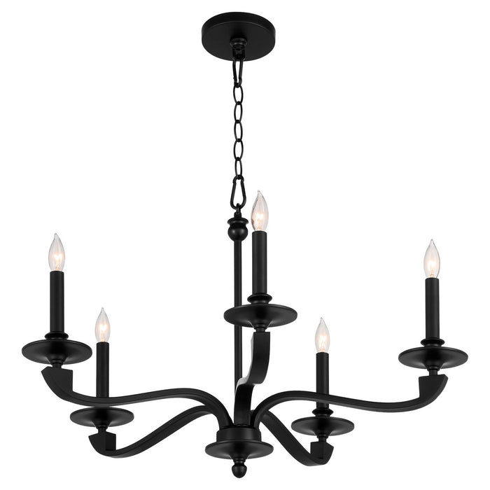 Quorum - 6240-5-59 - Five Light Chandelier - Chantelle - Matte Black
