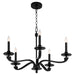 Quorum - 6240-5-59 - Five Light Chandelier - Chantelle - Matte Black