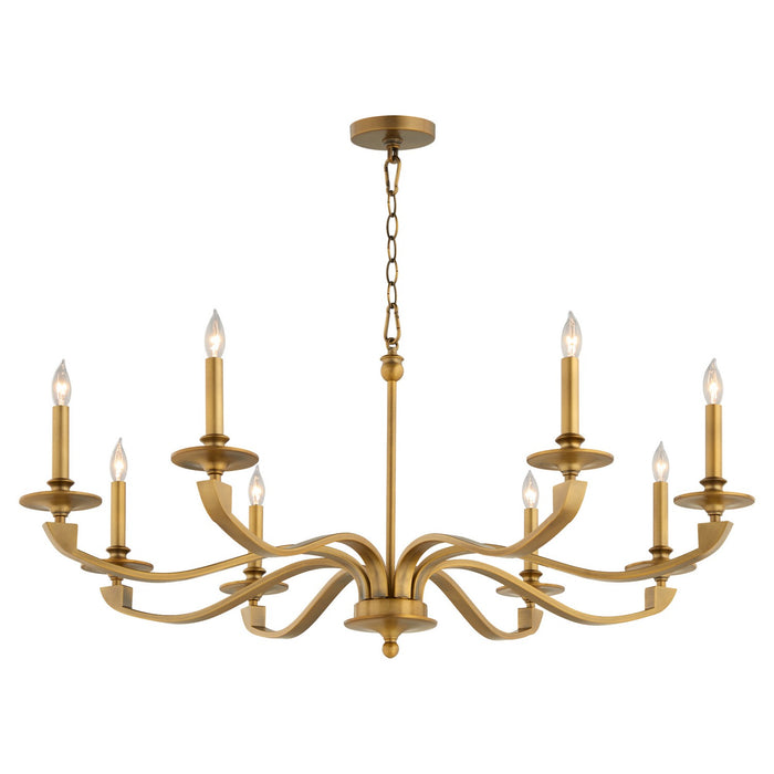 Quorum - 6240-8-47 - Eight Light Chandelier - Chantelle - Brushed Brass