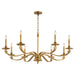 Quorum - 6240-8-47 - Eight Light Chandelier - Chantelle - Brushed Brass