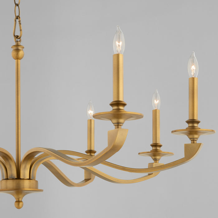 Quorum - 6240-8-47 - Eight Light Chandelier - Chantelle - Brushed Brass