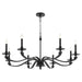 Quorum - 6240-8-59 - Eight Light Chandelier - Chantelle - Matte Black