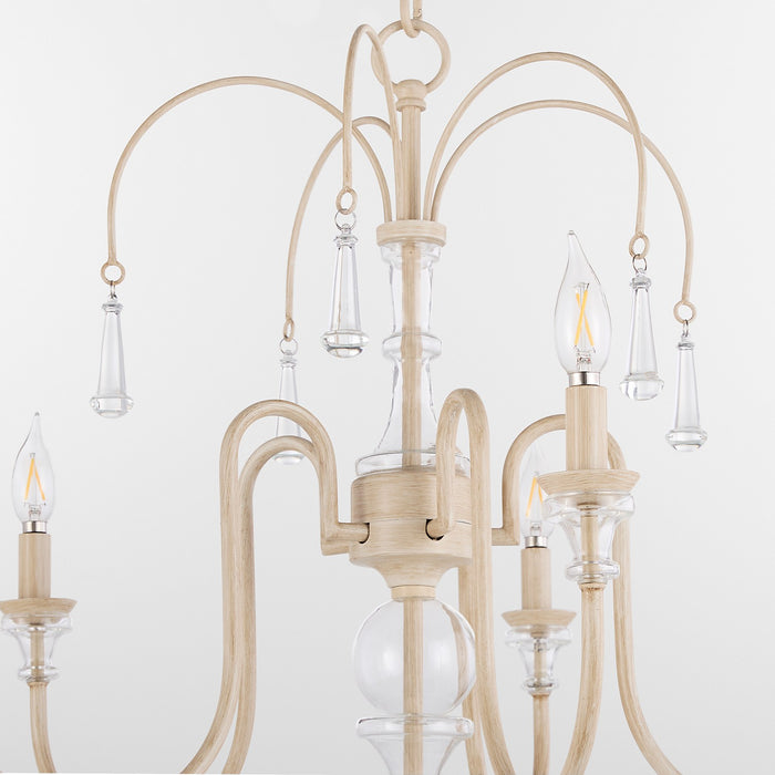 Quorum - 685-5-52 - Five Light Chandelier - Clasica - Washed Oak