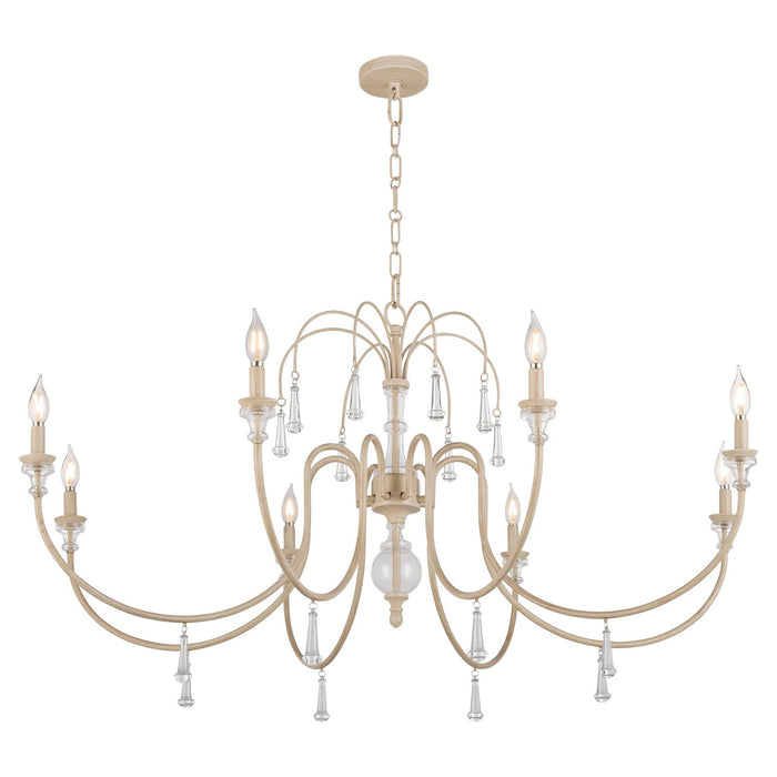 Quorum - 686-8-52 - Eight Light Chandelier - Clasica - Washed Oak