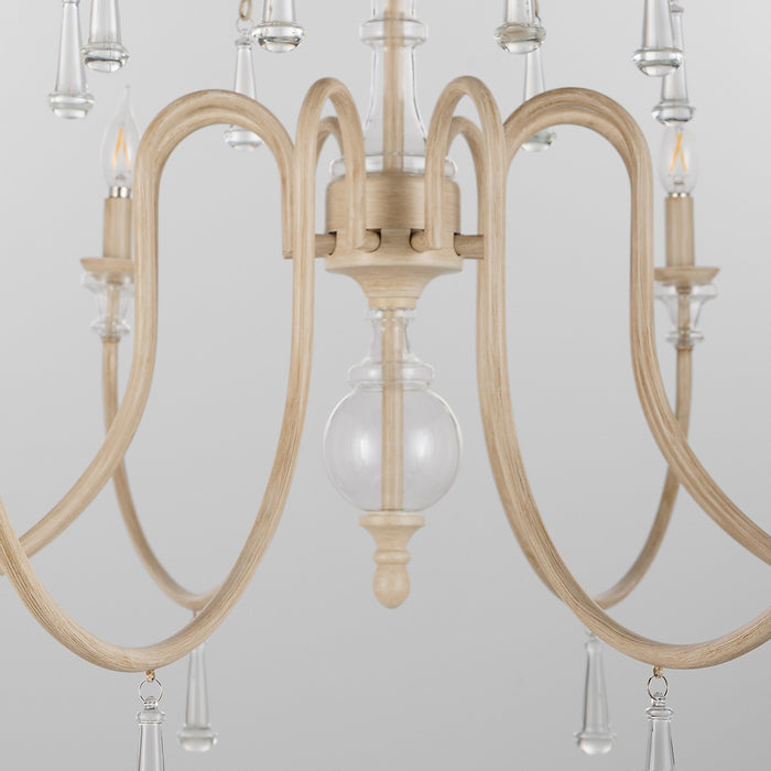 Quorum - 686-8-52 - Eight Light Chandelier - Clasica - Washed Oak