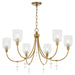 Quorum - 693-6-47 - Six Light Chandelier - Meriam - Brushed Brass