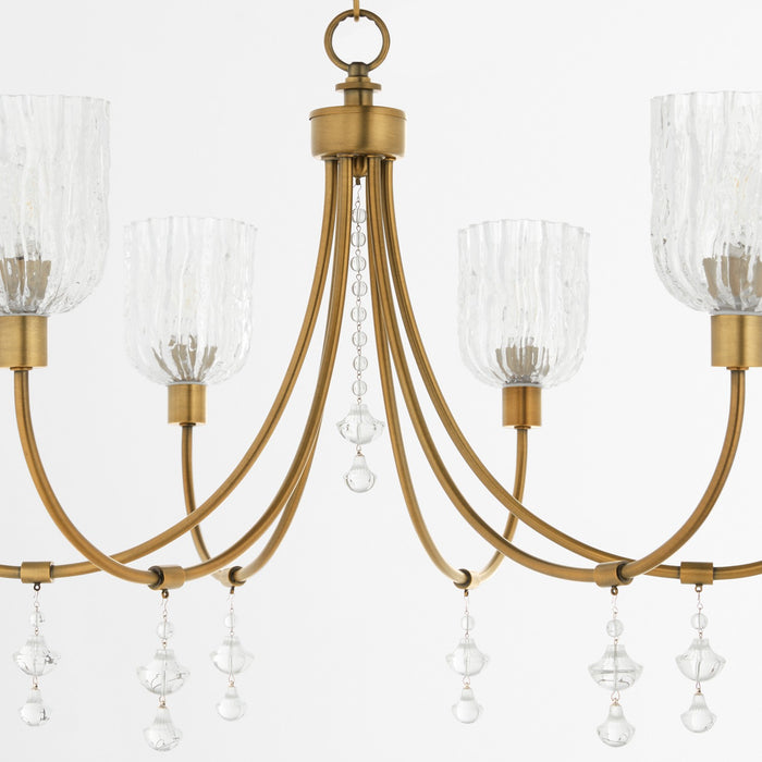 Quorum - 693-6-47 - Six Light Chandelier - Meriam - Brushed Brass