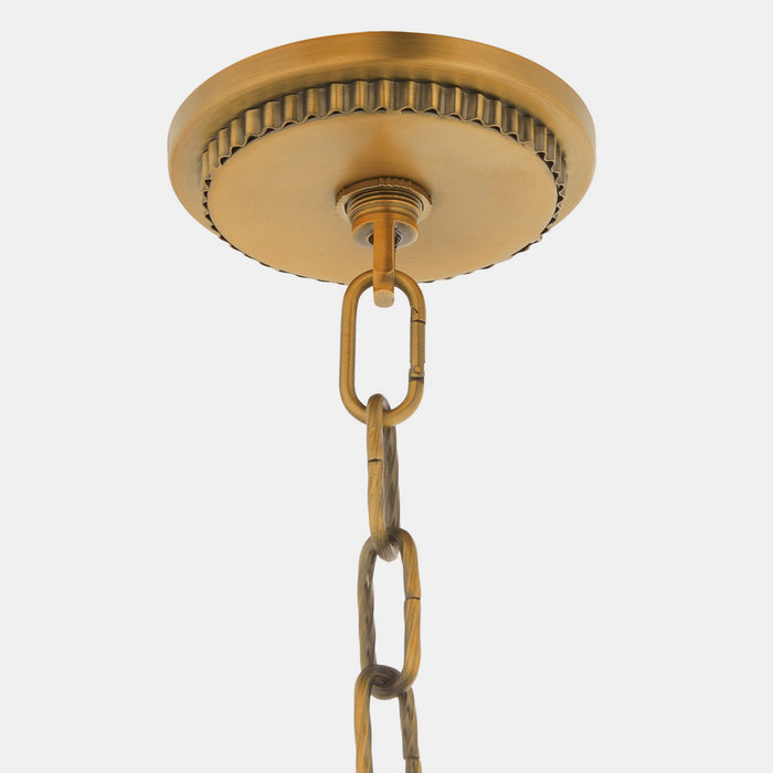 Quorum - 693-6-47 - Six Light Chandelier - Meriam - Brushed Brass