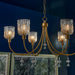 Quorum - 693-6-47 - Six Light Chandelier - Meriam - Brushed Brass