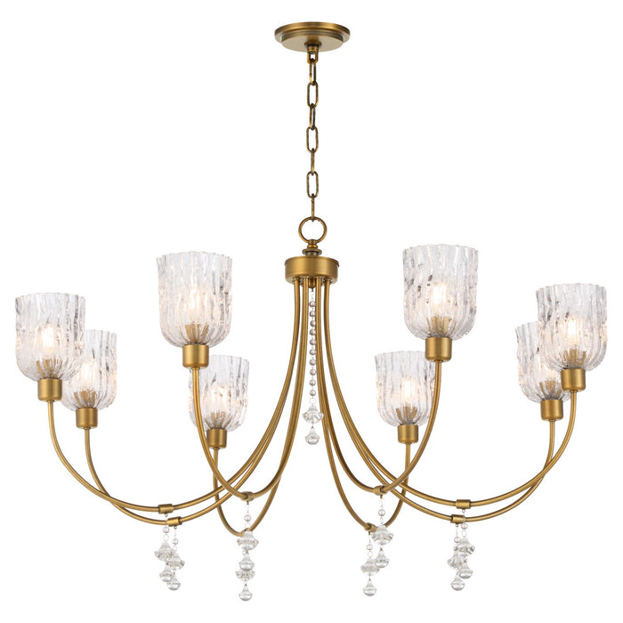 Quorum - 693-8-47 - Eight Light Chandelier - Meriam - Brushed Brass