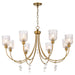 Quorum - 693-8-47 - Eight Light Chandelier - Meriam - Brushed Brass