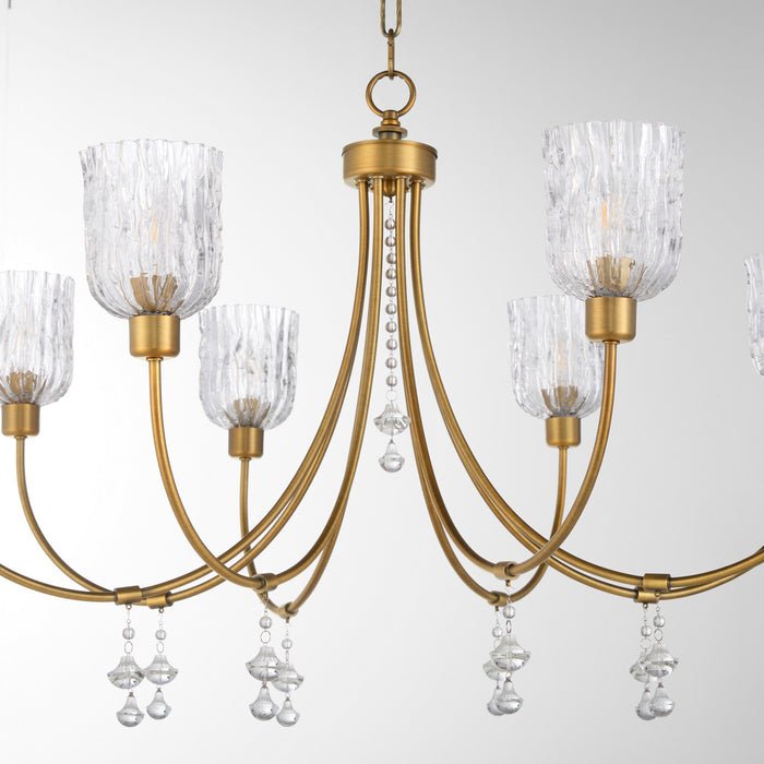 Quorum - 693-8-47 - Eight Light Chandelier - Meriam - Brushed Brass