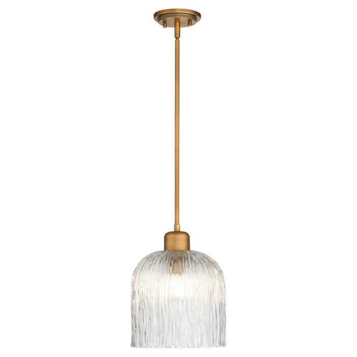 Quorum - 393-47 - One Light Pendant - Meriam - Brushed Brass