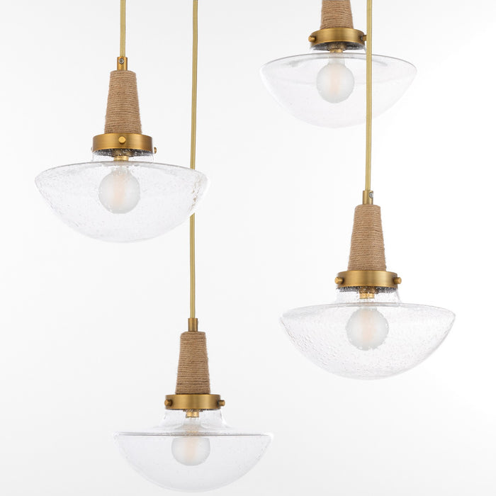 Quorum - 692-5-47 - Five Light Pendant - Stockport - Brushed Brass