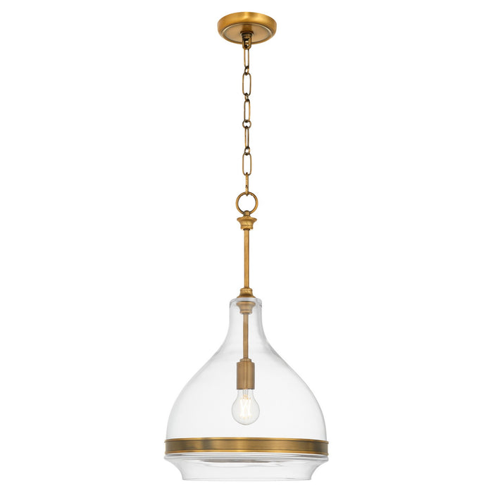 Quorum - 8002-1-47 - One Light Pendant - Tilbrook - Brushed Brass