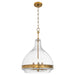 Quorum - 8002-3-47 - Three Light Pendant - Tilbrook - Brushed Brass