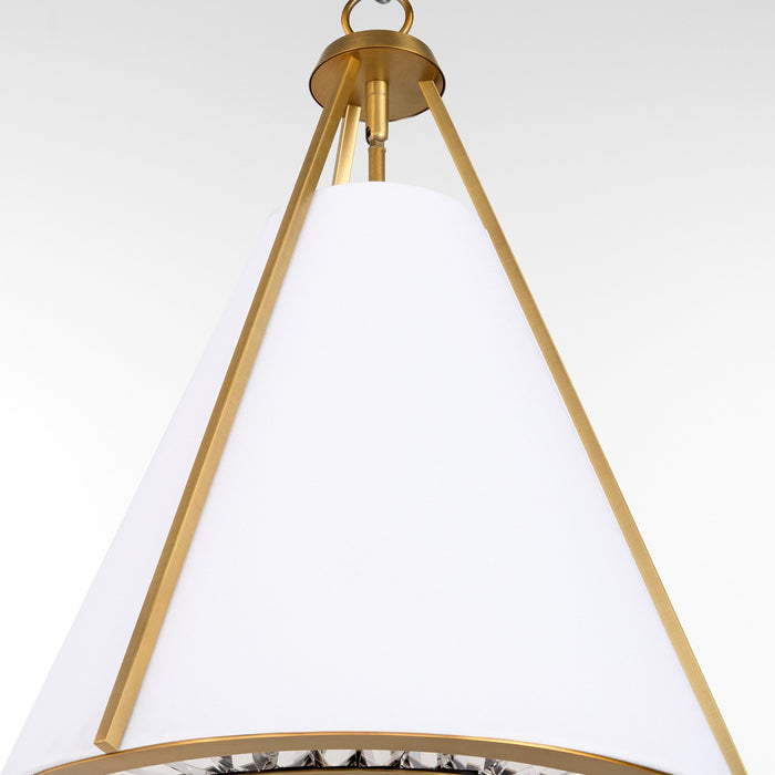 Quorum - 8382-3-47 - Three Light Pendant - Gorham - Brushed Brass