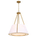 Quorum - 8382-4-47 - Four Light Pendant - Gorham - Brushed Brass