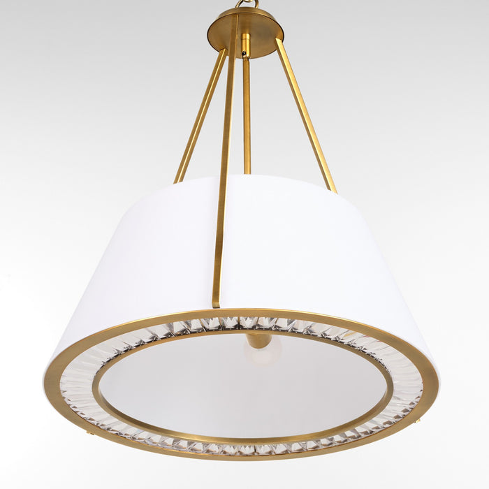 Quorum - 8382-4-47 - Four Light Pendant - Gorham - Brushed Brass