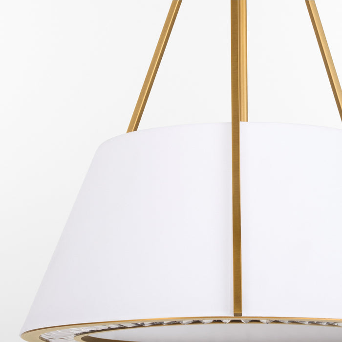 Quorum - 8382-4-47 - Four Light Pendant - Gorham - Brushed Brass