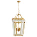 Quorum - 840-4-0847 - Four Light Pendant - Loire - Studio White|Brushed Brass