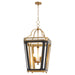 Quorum - 840-4-5947 - Four Light Pendant - Loire - Matte Black|Brushed Brass