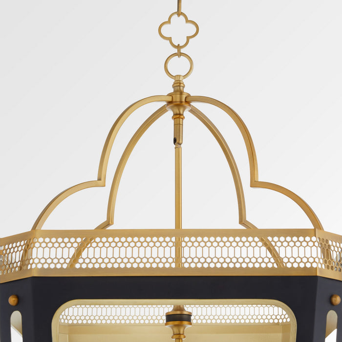 Quorum - 840-8-5947 - Eight Light Pendant - Loire - Matte Black|Brushed Brass